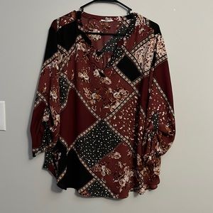 Maurice’s quarter sleeve blouse size 2x lightly worn